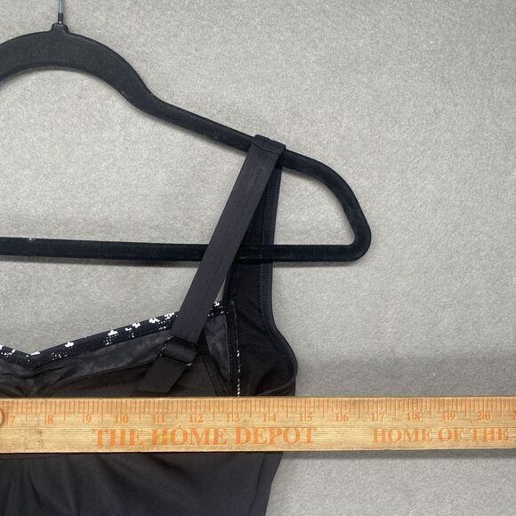 Lascana Venus Swimsuit Womens Size 10 Black White Ditsy Print Tummy Control Swim - Picture 5 of 12
